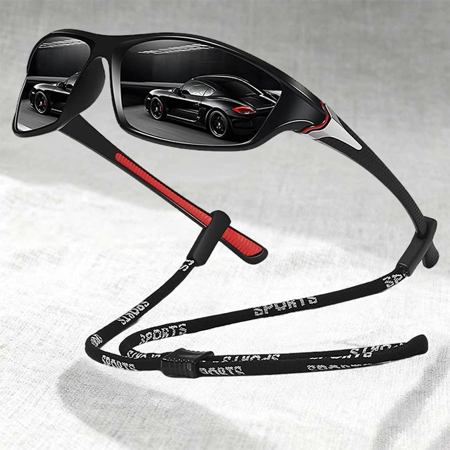 With Chain Vintage Metal Decoration Fishing Cycling Sports Eyewear Men Women Running Mountaineering Fashion Sport Sun Glasses