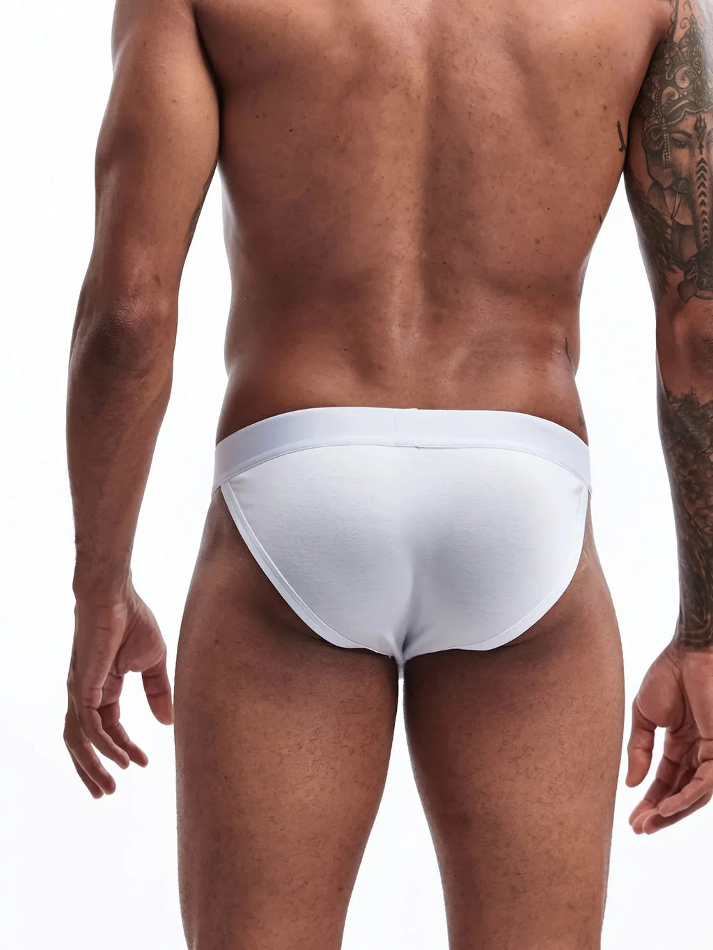 Men's Low Rise Cotton Bikini Underwear Breathable Stretch Support Briefs Wide Waistband Underpants Male Panties Hip Brief
