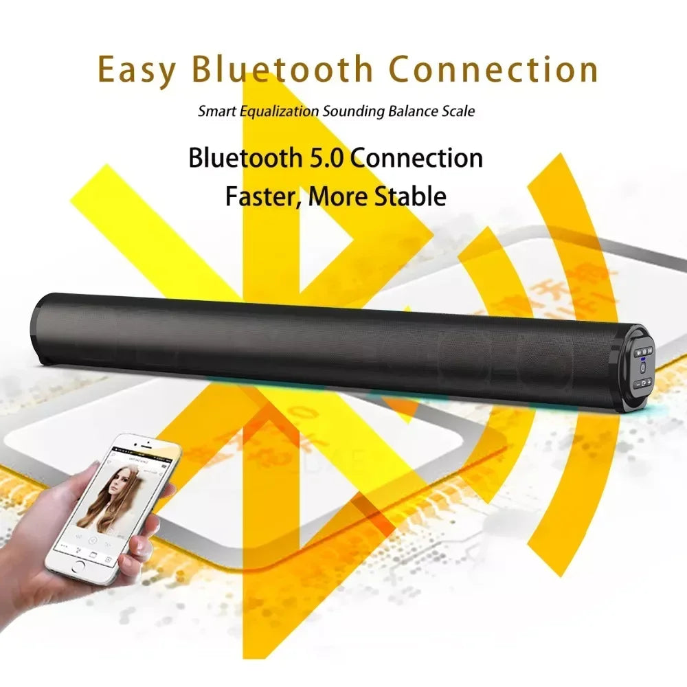 Portable Super Powerful Sound Bar Wireless Bluetooth Speaker Surround Stereo Home TV Sound Box Subwoofer FM Radio Caixa De Som