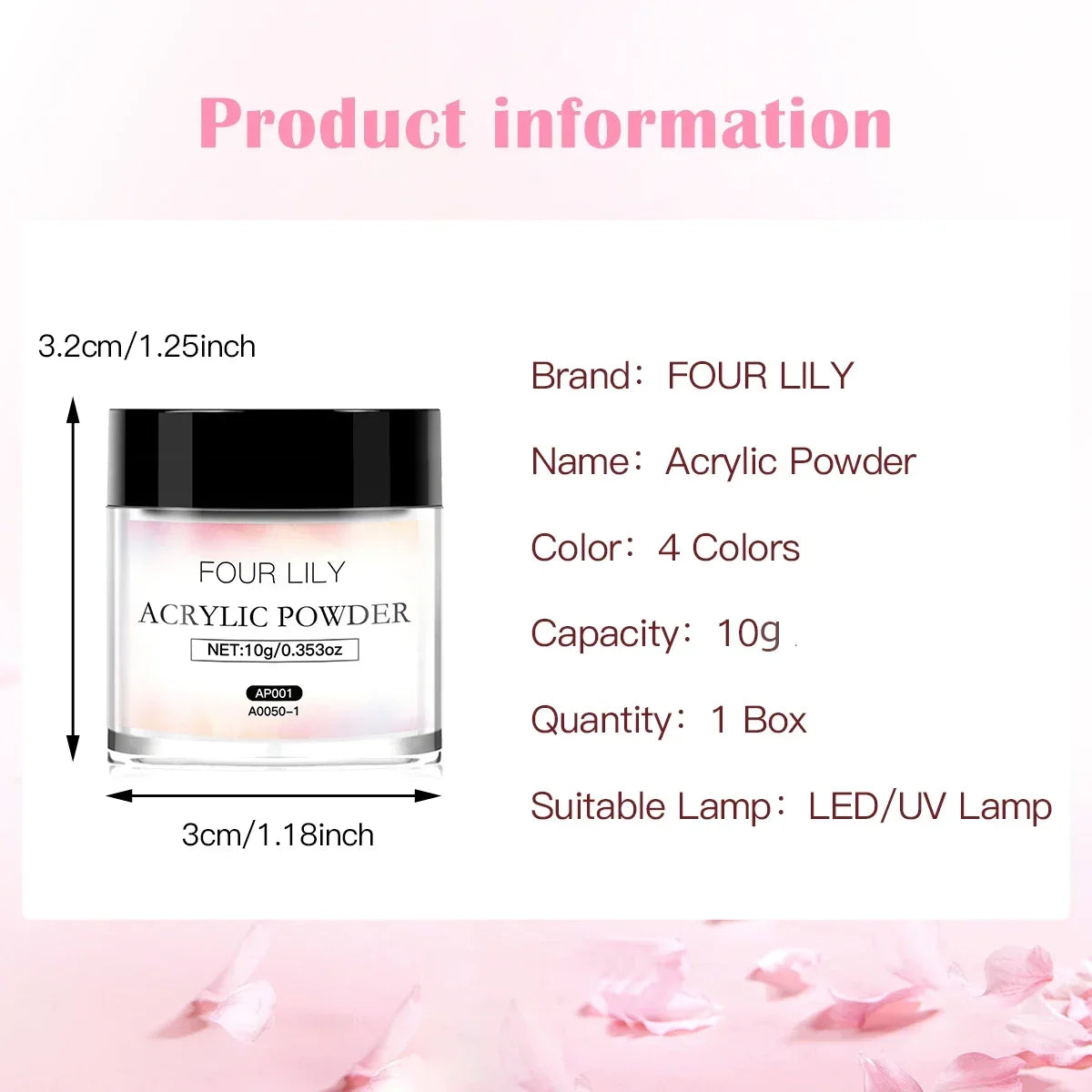 10g Acrylic Nail Powder Nude Pink White Transparent Nail Supplies No Need Lamp Cure Professional Powder for Nails Extension