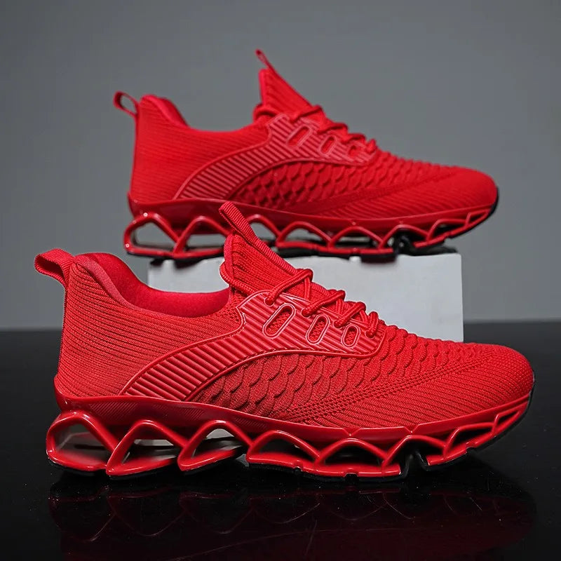 1 Pair Large Size Running Shoes for Men Antiskid Damping Cool Outsole Walking Trekking Leisure Summer Running Zapatills Sneakers