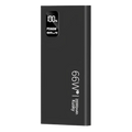 66W Super Fast Charging Power Bank 20000mAh Portable Li-Polymer Battery Dual USB PD 20W Fast Charger for Mobile Phone Black