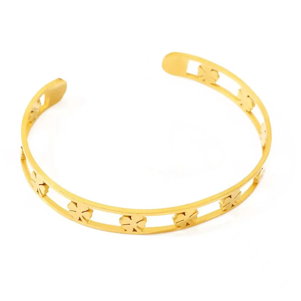 Stainless Steel Crystal Bracelet Bangle – Elegant 3-Stone Fashion Jewelry