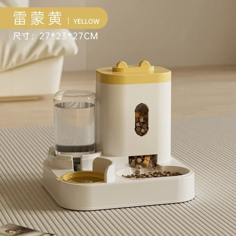 Automatic Pet Feeder with Water Fountain – Dog & Cat Food Bowl