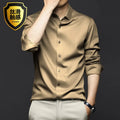 New Stretch Anti-Wrinkle Cotton Men's Shirts Short Sleeve Dress Shirts For Men Slim Fit comfort Social Business Blouse Gray 5XL