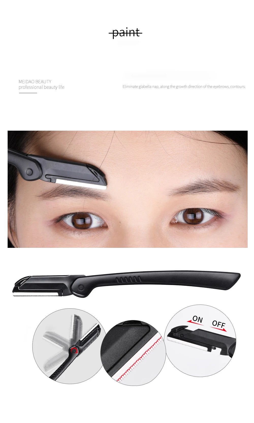 2-17 PCS Eyebrow Trimmer Set Eyebrow Razor Scraping Eyebrow Comb Razor Eyebrow Clip Scissors Tweezers Makeup Tools Sets