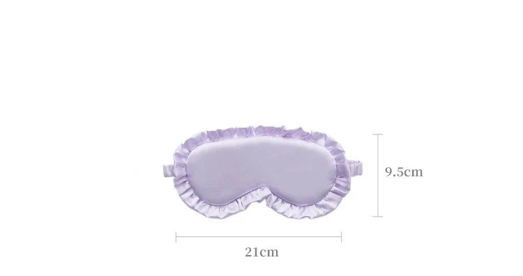 Silk Ruffle Sleep Eye Mask Soft Sleeping Eye Covers Multicolor Night Dream Blackout Eye Patches for Woman Man to Sleep Better