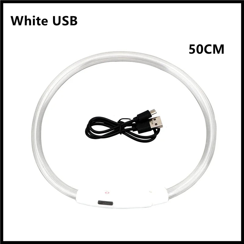 Led Glowing Dog Collar  Luminous Collar Adjustable Night Light  Harness Dog Leash For Girl Small Dogs Cat Pet Safety Accessories