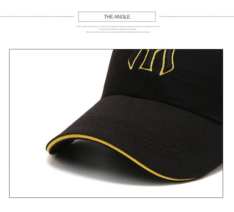 Fashion Letters MY Embroidery Baseball Cap For Women Men Cotton Unisex-Teens Snapback Flat Bill Hip Hop Tide Hats Visors Sun Hat