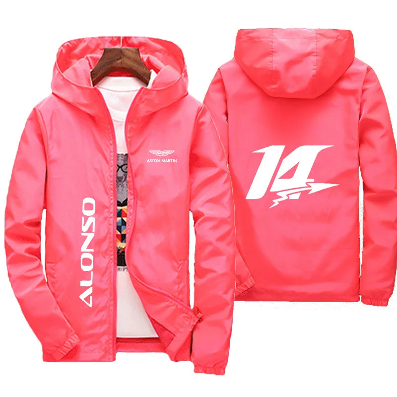 2026 new Aston Martin racing spring and autumn zipper jacket, unisex windproof jacket, casual fashion hooded jacket