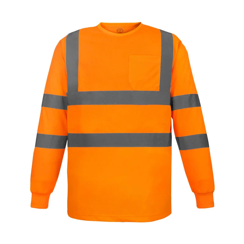 Long Sleeve Breathable T Shirt for Work Warehouse Construction Workwear Shirts Man Workshop Clothes