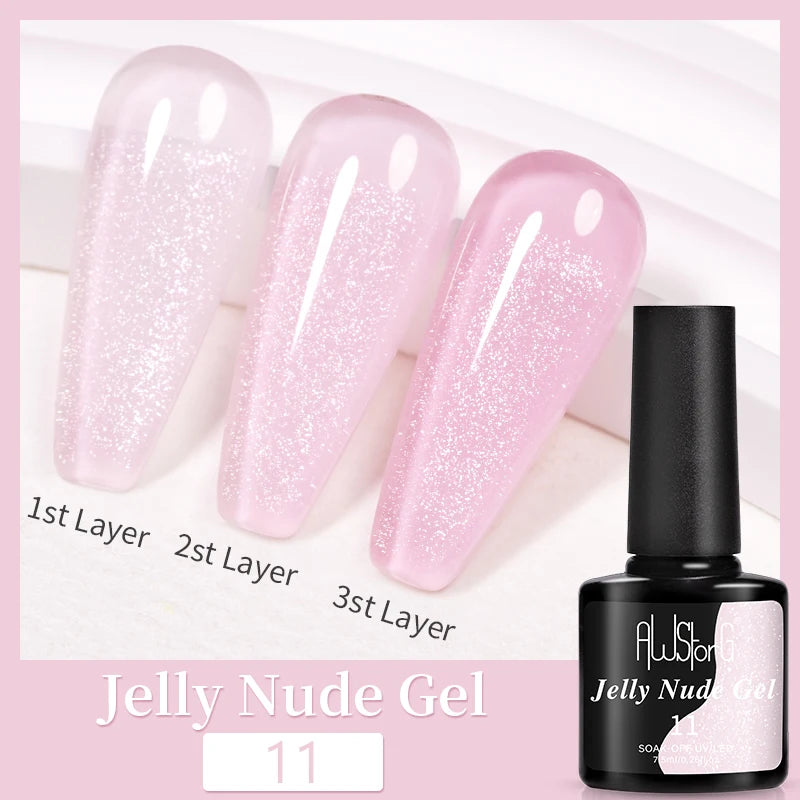 AWStorG 15ML Nail Tips Glue Gel For Falses Nail Tips Fast Extension 3 IN 1 Function Nails Art Transparent Gel Polish Soak Off UV