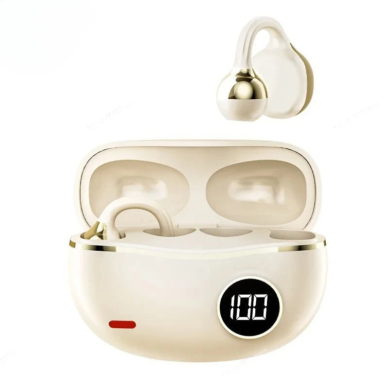 Bluetooth 5.4 Wireless Earphones with Digital Display Dolby-Quality Hi-Fi Audio Dynamic Sound Range and Integrated Call Mic