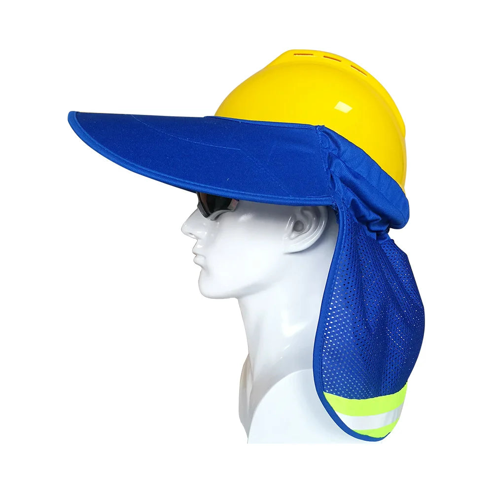 Hi Viz Reflective Safety Sunshade Outdoor Construction Safety Hard Hat Sun Shade Neck Shield Neck Protective Helmets Shield