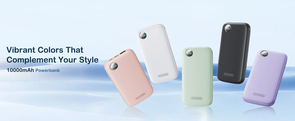 Ultra-Slim 10000mAh Portable Charger with Fast Charging (Max 12V/4.5A), USB-C Input/Output, Lightweight Travel Power Bank.
