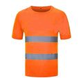 Fluorescent High Visibility T-Shirts Men Reflective Work Safety Shirts Quick Dry Long Sleeve Hi Vis Tops Construction Workwear
