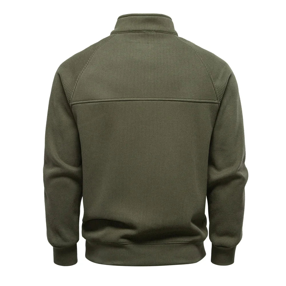 AIOPESIN Brand Men Winter Thermal Sweater Cotton Zipper Slim Fit Thermal Underlayer Top Luxury Soft Shell Pullover Sweatshirt