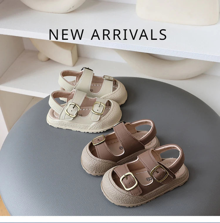 Korean Style Sport Sandal for Children Summer Toddler Shoes Soft-soled Non-slip Student Beach Sandals for Kids Boys Girls H05303