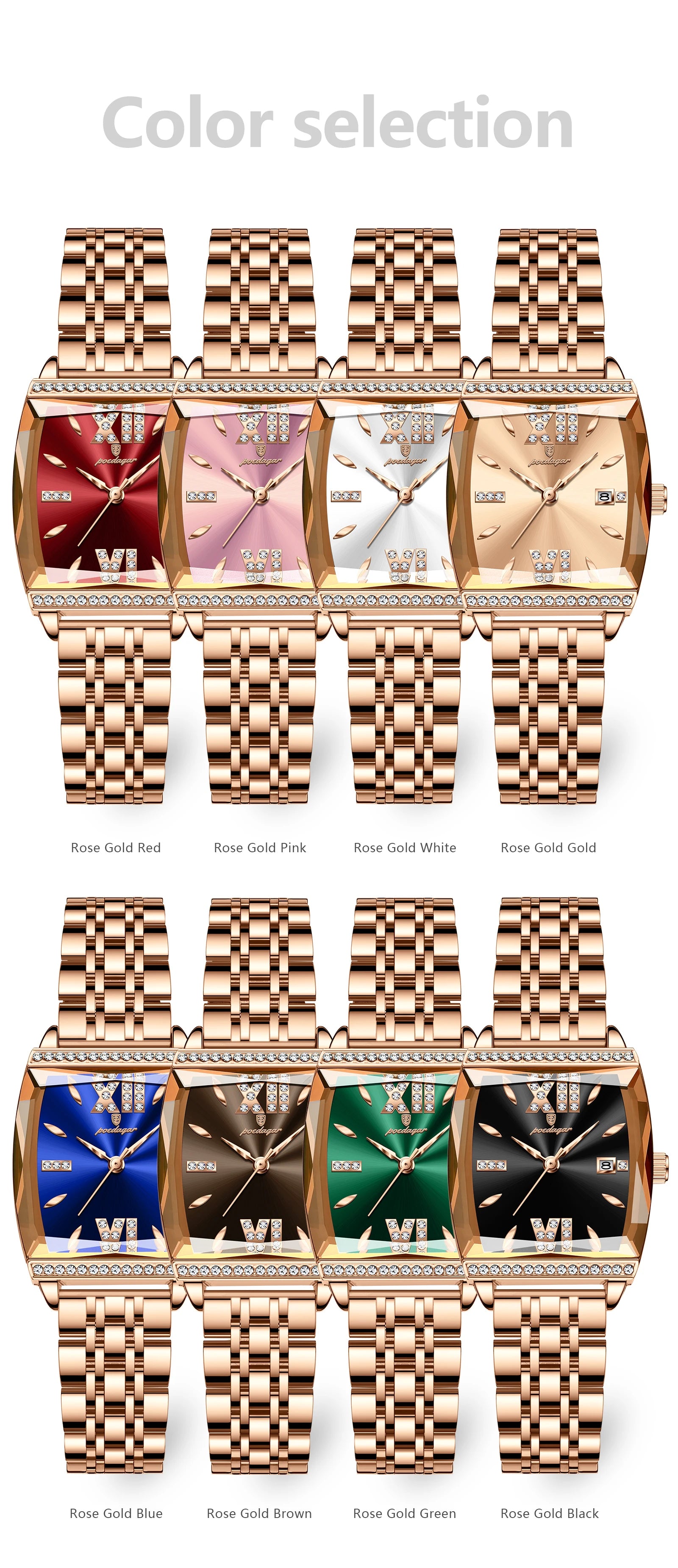 POEDAGAR Fashion Watch For Woman High Quality Waterproof Date Elegant Ladies Watch Stainless Steel Original Women Quartz Watches