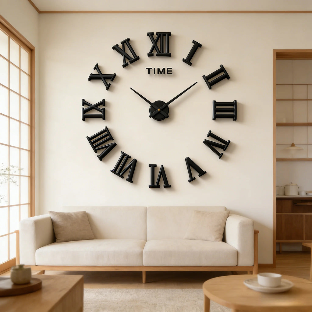 New Modern Design Large Wall Clock 3D DIY Quartz Clocks Fashion Watches Acrylic Mirror Stickers Living Room Home Decor Horloge