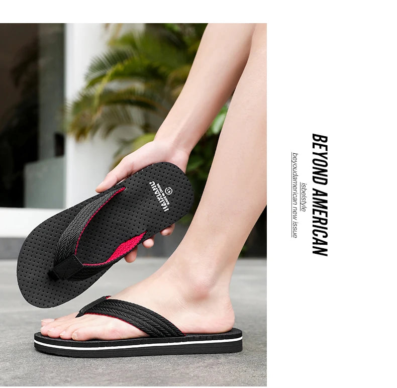 New Sandals Shoes Men Summer Men Flip Flops High Quality Beach Sandals Anti-slip Zapatos Hombre Casual Shoes 2025 Man Slippers