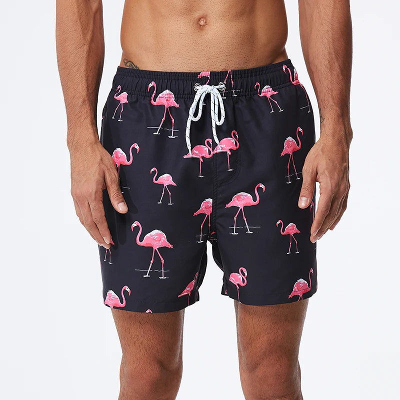 DATIFER Men's Beach Print Shorts – Summer Surfing Swimwear