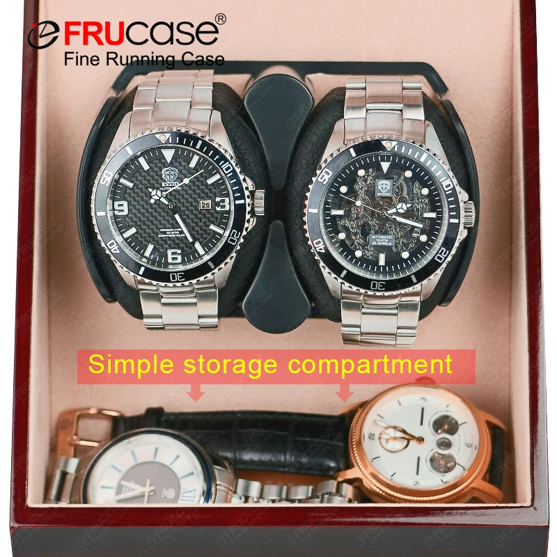 FRUCASE Double Watch Winder For Automatic Watches Watch Box USB Charging 2+0