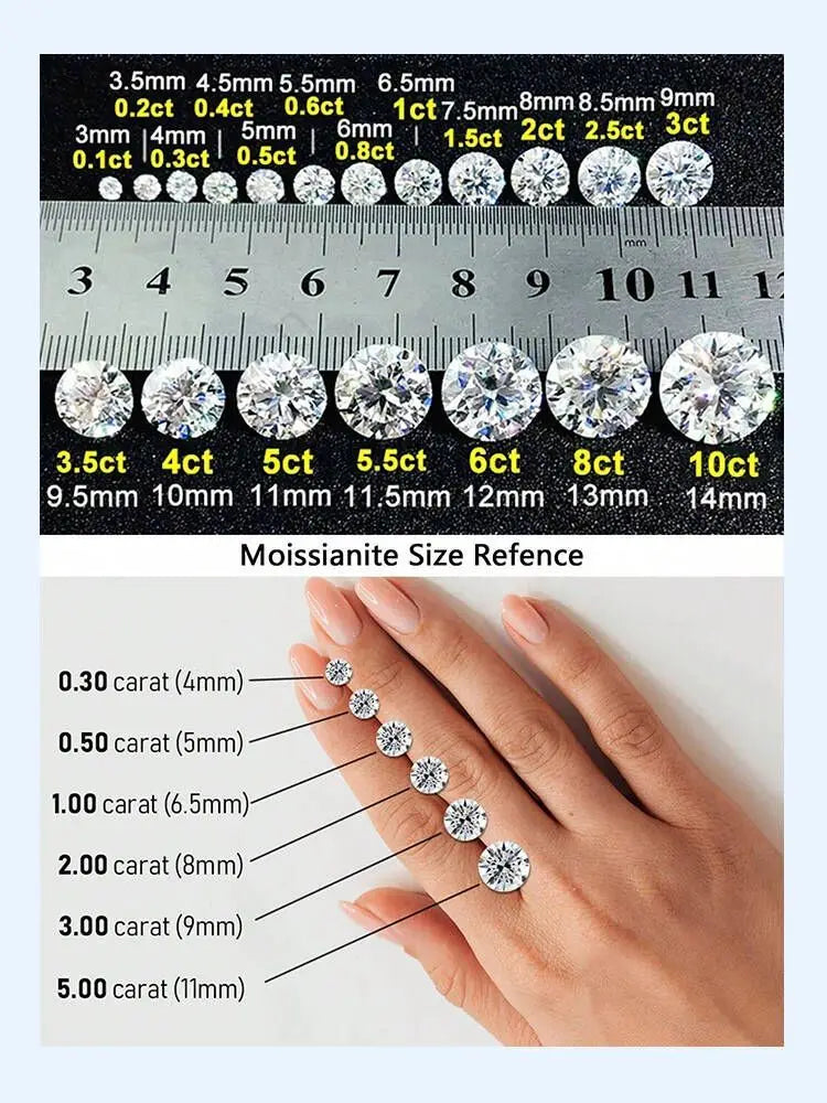 DW 0.1ct-2ct D Color Certified Moissanite Stud Earrings Lab Created Diamond 925 Sterling Silver Gold Plated Wedding Fine Jewelry