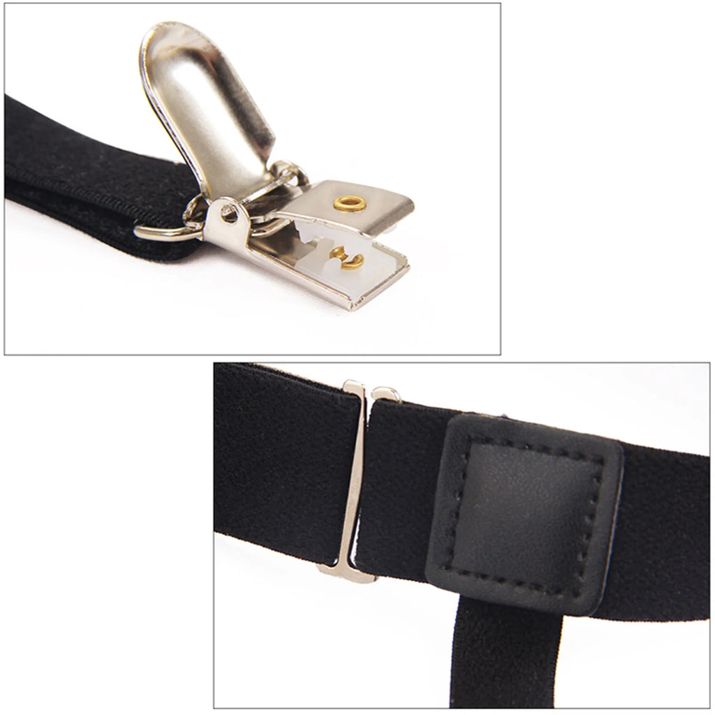 Shirt Stays Clips n Women Comfort Hidden Suspender Belt Shirt Lock Straps n Police and Military