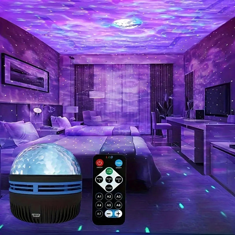 Proyector LED Cielo Estrellado con Aurora Boreal y Control Remoto