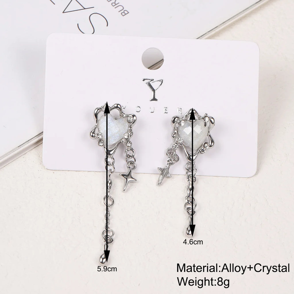 New Sweet Cool Wind Love Tassel Star Earrings Women Design Senior Sense of Fashion Personality Earring Party Jewelry Gifts 2023