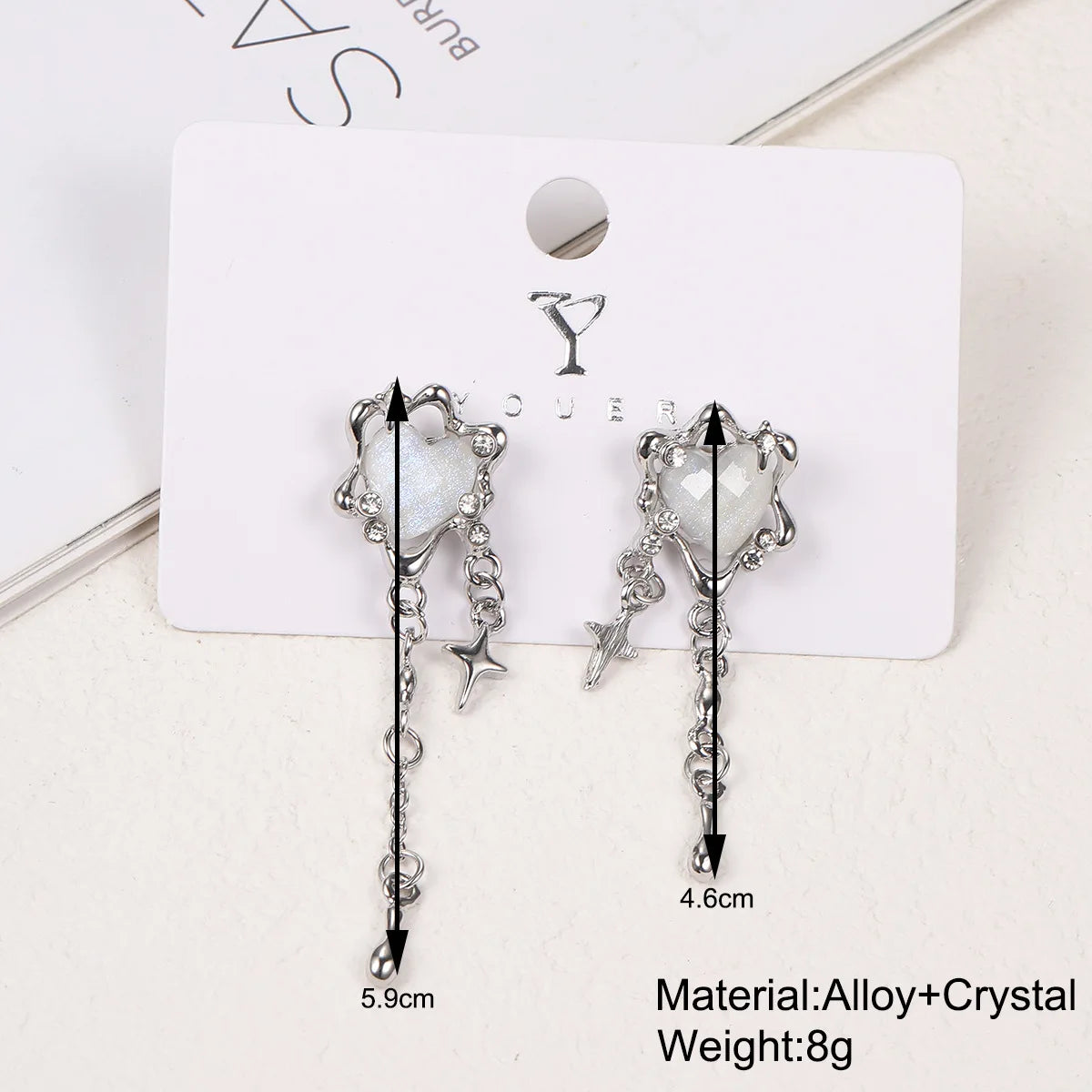New Sweet Cool Wind Love Tassel Star Earrings Women Design Senior Sense of Fashion Personality Earring Party Jewelry Gifts 2023