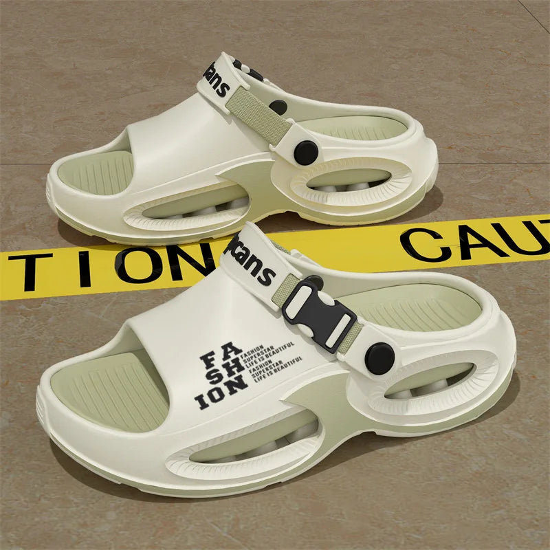 2025 Men's Beach Slippers Outdoor Sandals Comfortable Soft Sole EVA Slide Clogs Casual Shoes Men Women Beach Sandals Big Size
