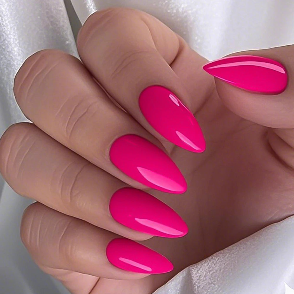 120Pcs Red Short Square Fake Nails Summer Glossy Full Cover Press on Nailtip Acrylic False Fingertip for Women Mother's Day Gift