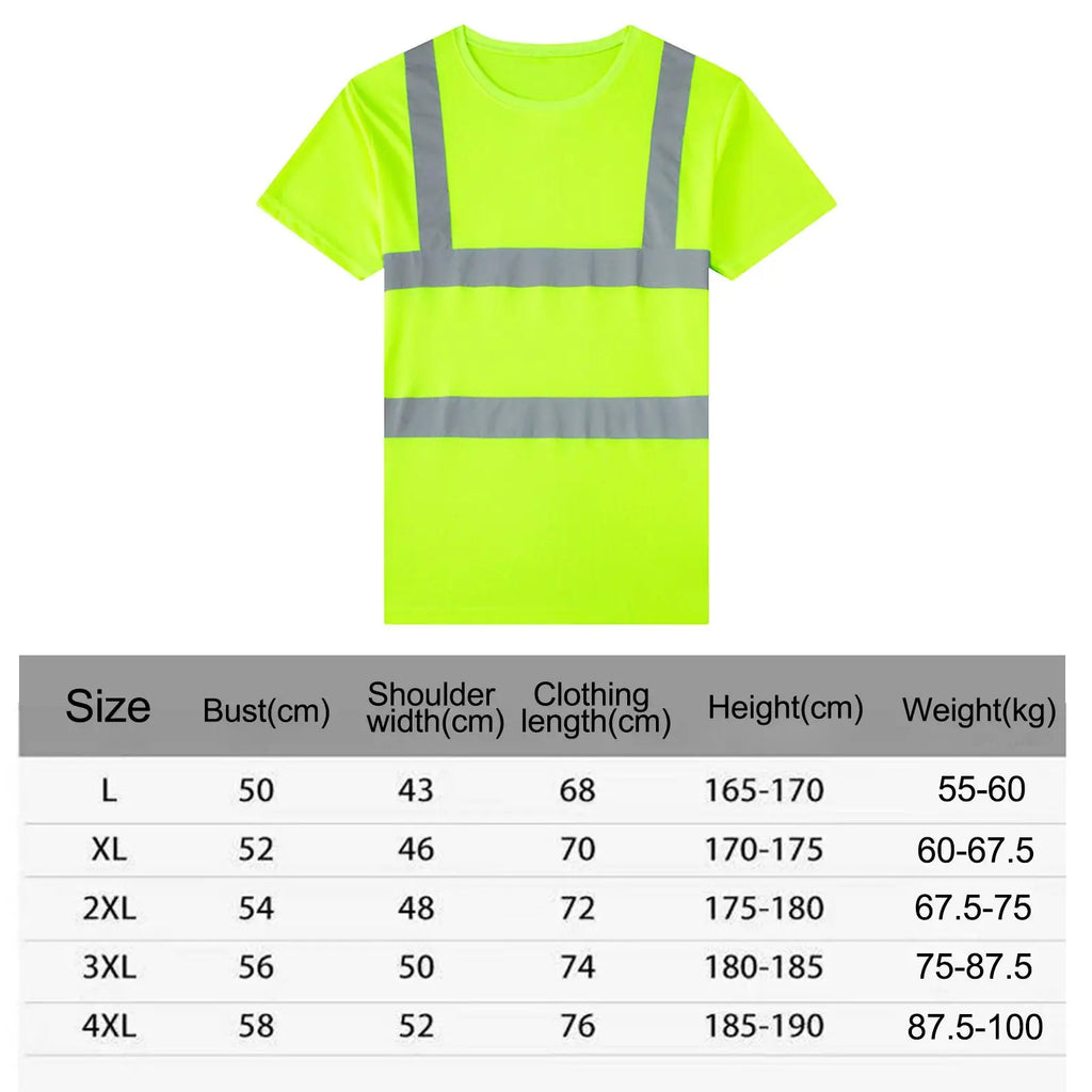 High Visibility Reflective Shirts Breathable High Visibility Short Sleeve for