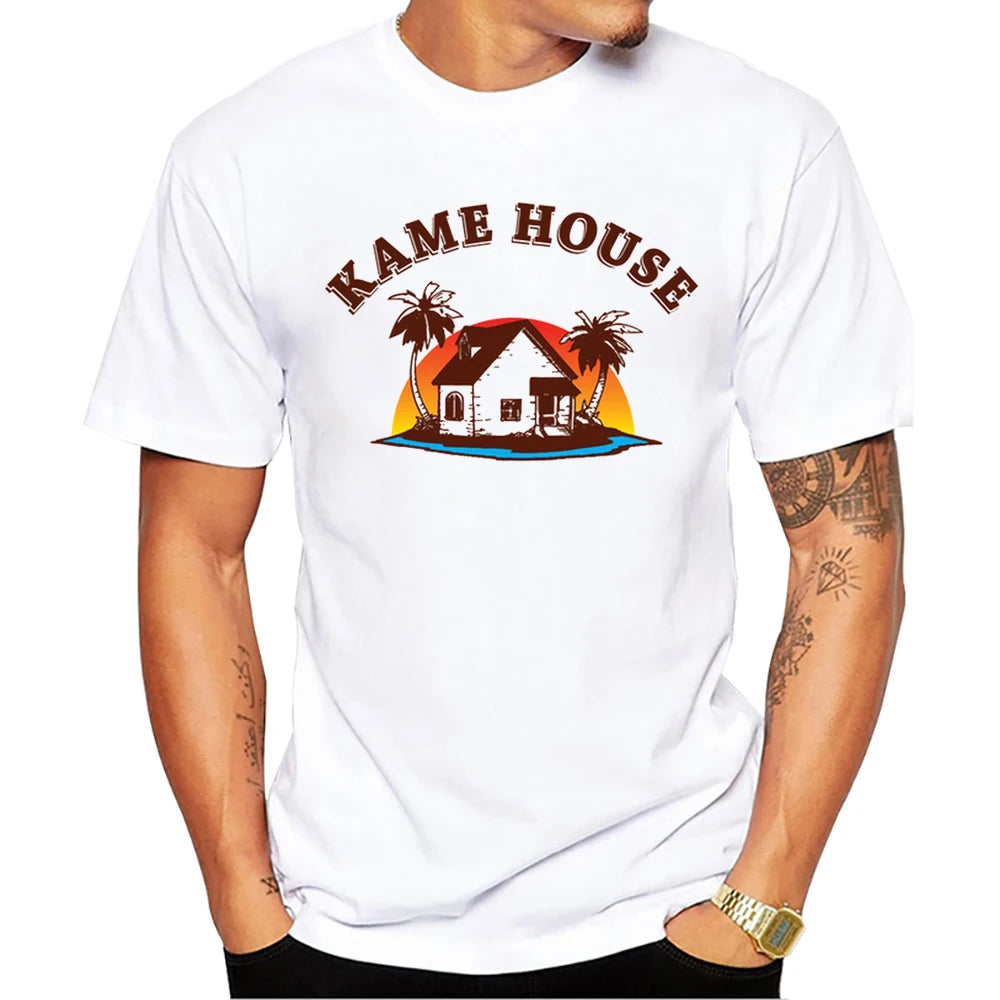 TEEHUB Kame House Print T-Shirt Fashion Cool O-neck Hattori Hanzo Men's T Shirt Short Sleeve Casual Men Clothing