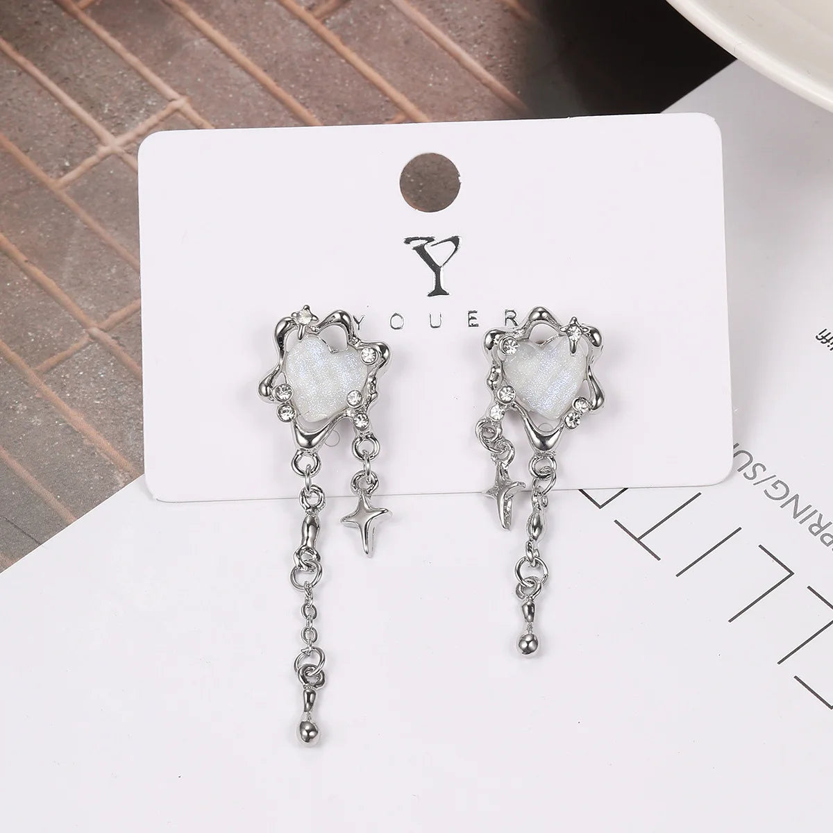 New Sweet Cool Wind Love Tassel Star Earrings Women Design Senior Sense of Fashion Personality Earring Party Jewelry Gifts 2023