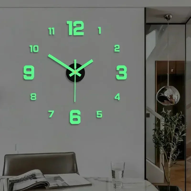 New Modern Design Large Wall Clock 3D DIY Quartz Clocks Fashion Watches Acrylic Mirror Stickers Living Room Home Decor Horloge