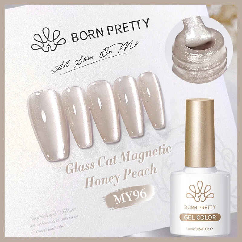 BORN PRETTY Super Holos Cat Magnetic Nail Gel Polish for Nails 10ml Soak Off Holographics Laser Gel Polish Auroras Glimmer Nails