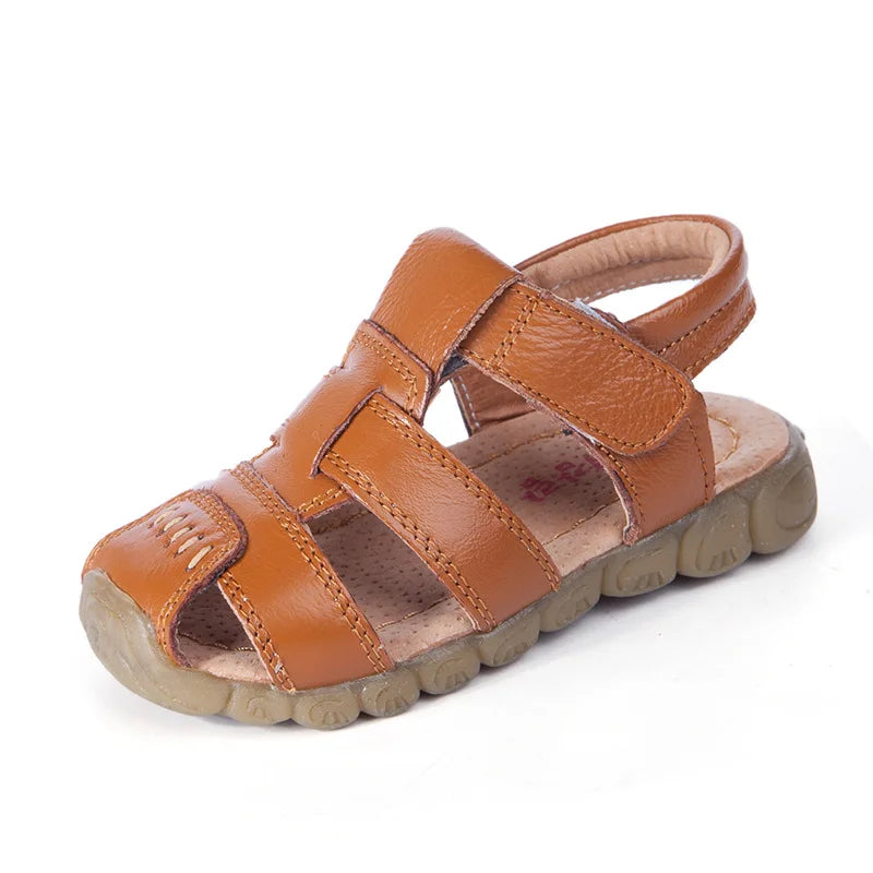 Summer Kids Shoes Boys Beach Sandals for Baby Boys Soft Leather Bottom Non-Slip Closed Toe Children Shoes ÑÐ°Ð½Ð´Ð°Ð»Ð¸ Ð´Ð»Ñ Ð¼Ð°Ð»ÑŒÑ‡Ð¸ÐºÐ°