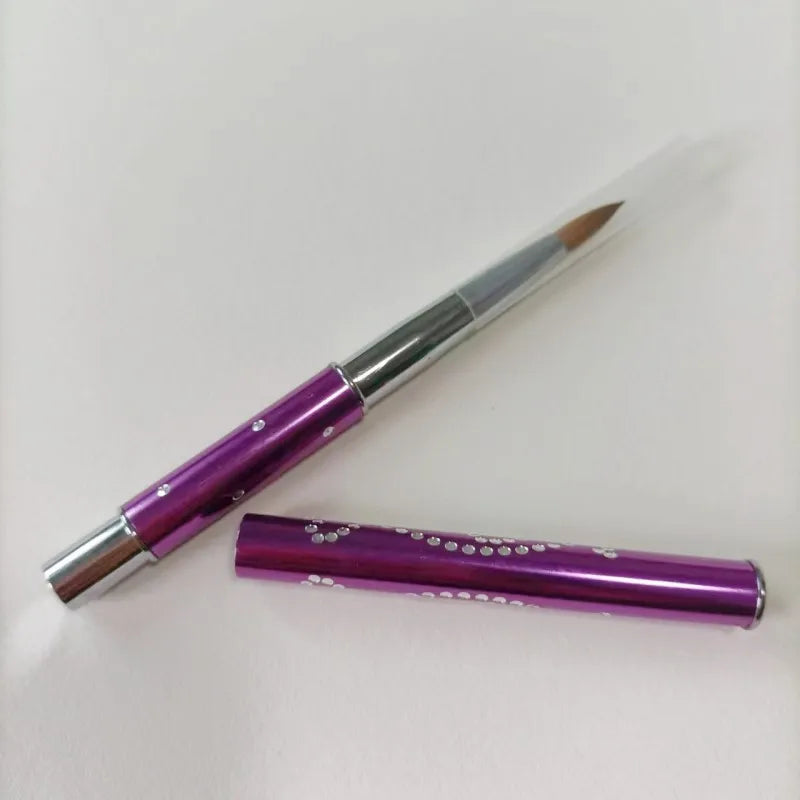 1PC Kolinsky Hair Wood Acrylic Nail Art Brush Round Size 10#12#14#16#18#20#22#24 UV Gel Carving Pen Liquid Powder Manicure Tools