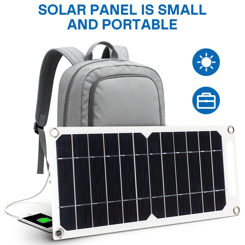 5V 35W Sunpower Portable Solar Panel With USB Safe Stabilize Charger For Phone Power Bank Outdoor Camping Home RV Gift Use