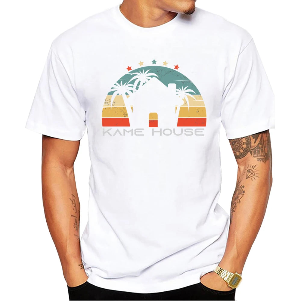 TEEHUB Kame House Print T-Shirt Fashion Cool O-neck Hattori Hanzo Men's T Shirt Short Sleeve Casual Men Clothing