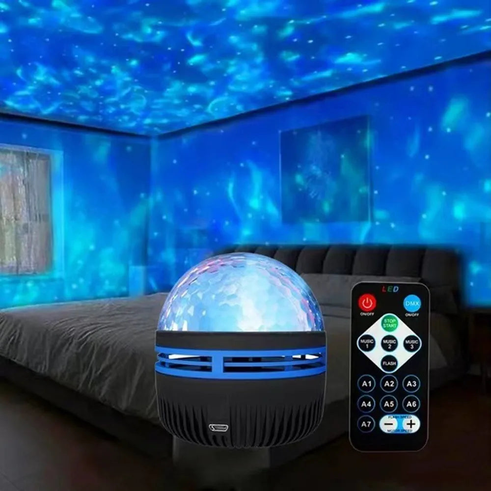 Proyector LED Cielo Estrellado con Aurora Boreal y Control Remoto