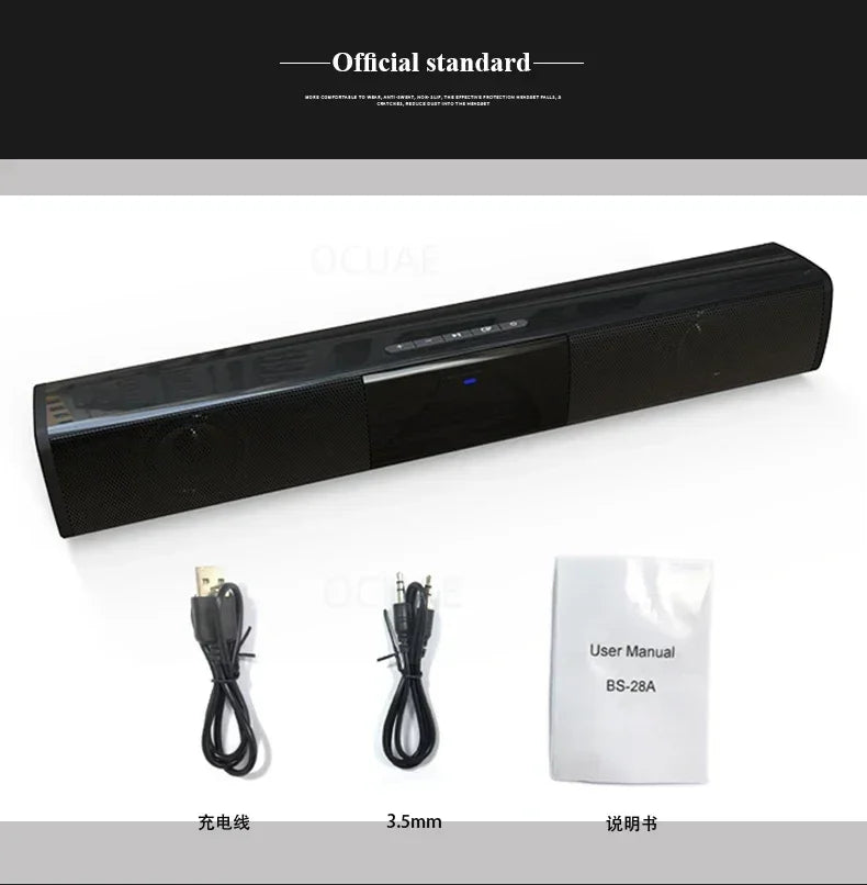 Portable Super Powerful Sound Bar Wireless Bluetooth Speaker Surround Stereo Home TV Sound Box Subwoofer FM Radio Caixa De Som