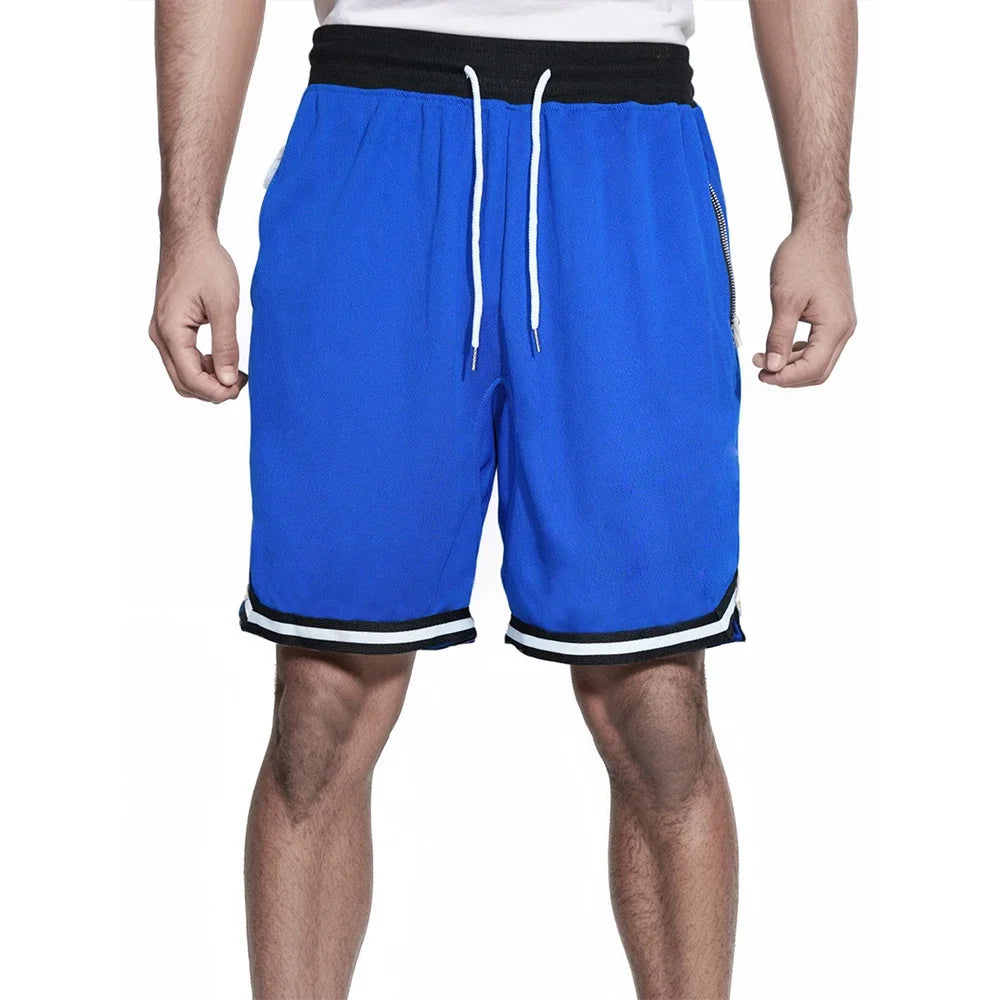 Men's Summer Loose Fit American Style Basketball Shorts - Thin Mesh, Quick - Dry for Sports Running and Casual Wear