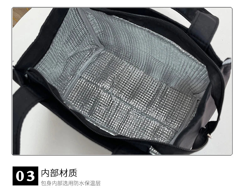 Large Capacity Insulated Lunch Bag – Aluminum Foil Thermal Tote