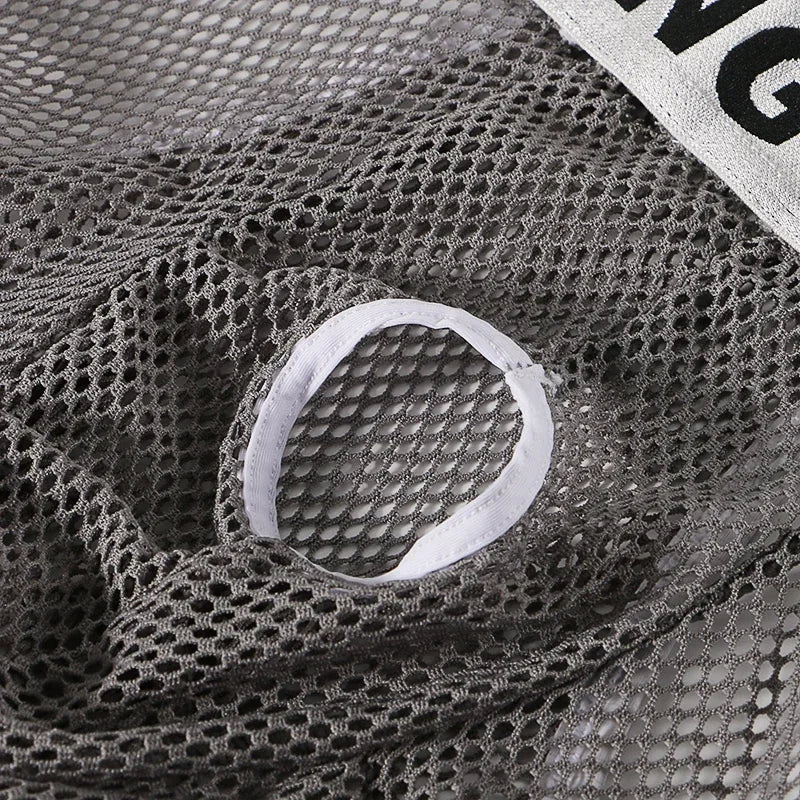 3PCS/2PCS/1PCS Men Mesh Hole Underwear Man Boxers Short Underpants Plus Size Transparent Panties