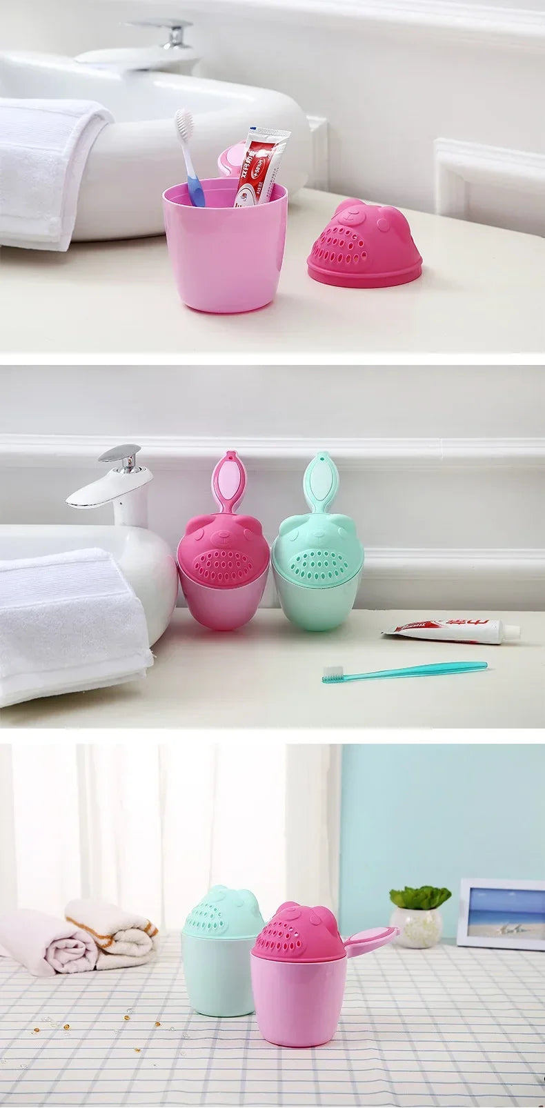 Baby Shampoo Rinse Cup – Eye Protection Bath Tool for Kids & Toddlers