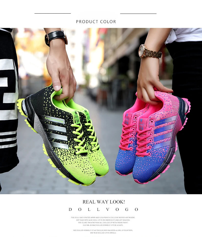 Men Shoes Comfortable Non-Slip Stable Shock Absorption Light Couple Shoes and Men's Sneakers Mesh Breathable Casual Basket Homme
